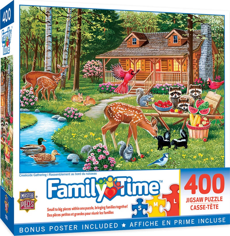 MasterPieces 400 Piece Jigsaw Puzzle for Adults, Family, Or Youth - Creekside Gathering - 18"x24" - Image 1